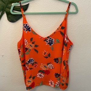 Floral Cotton On Tank Top Blouse!